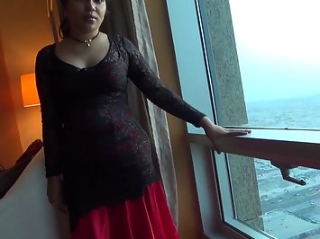 Indian wife showing lovely big tits ass cheeks